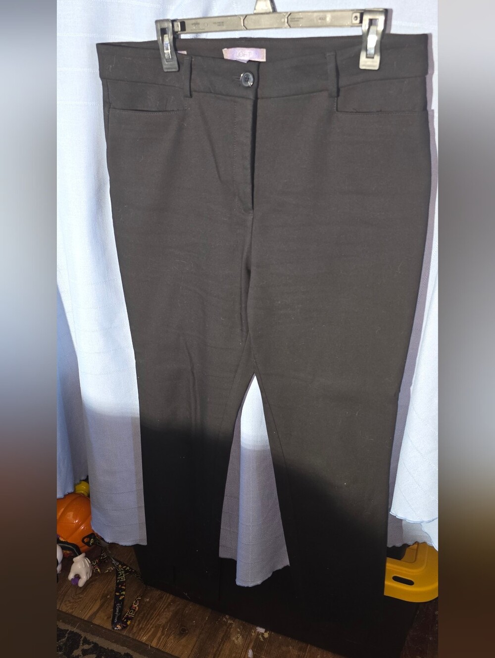 Loft The Sutton Skinny Classic Black Dress Pants